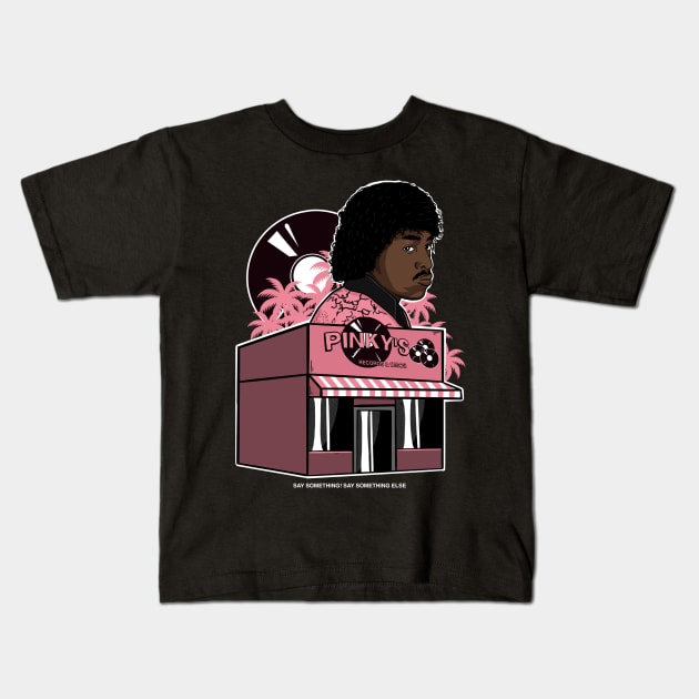 Pinky’s Records & Discs Kids T-Shirt by Jones Factory